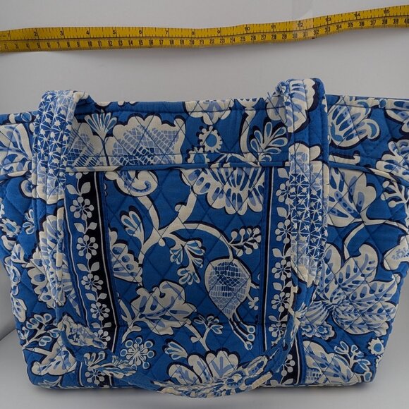 Vera Bradley Mandy Blue Lagoon zip top tote - Picture 2 of 6